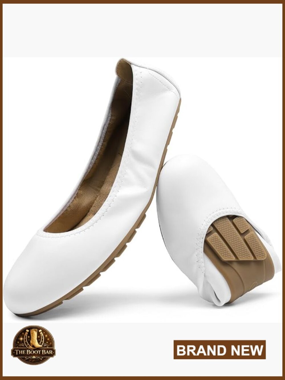 Women's Foldable Ballet Flats Round Toe Comfort Slip On Dress Shoes